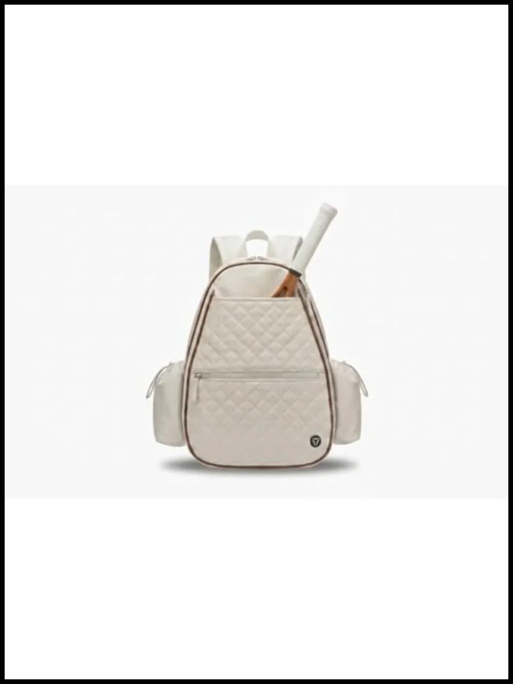 Lightweight Quilted Tennis & Pickleball Backpack with Bottle Pockets